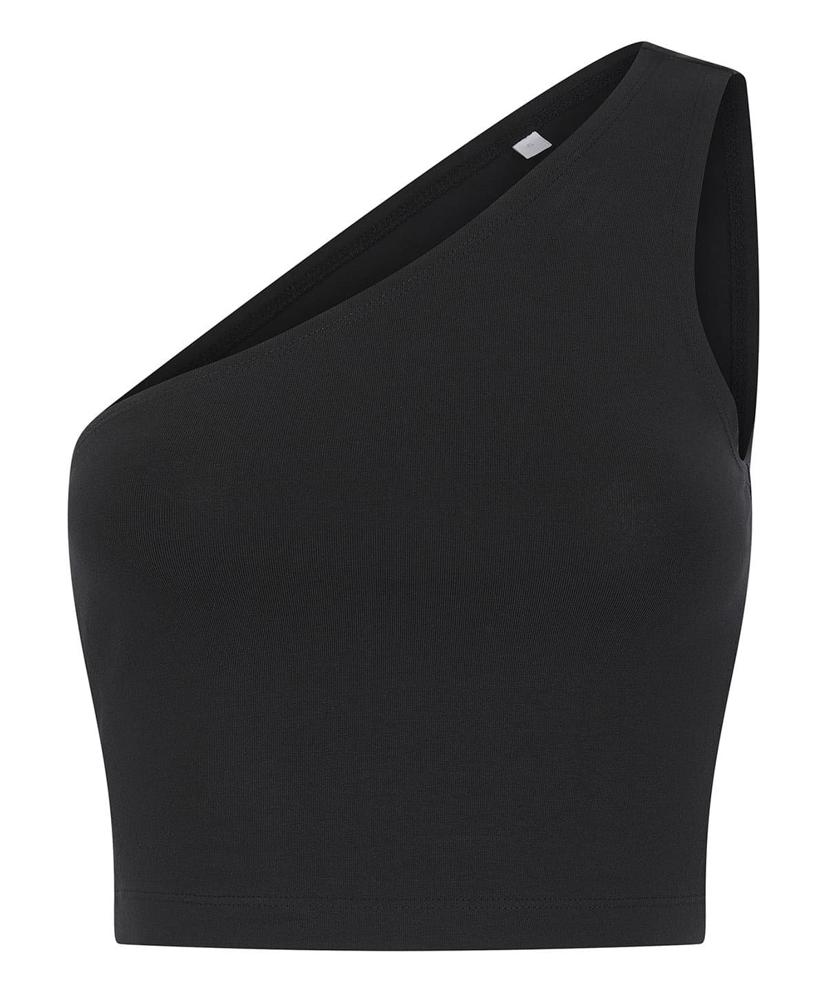 Women’s one-shoulder top — Size 2XL, Colour Black