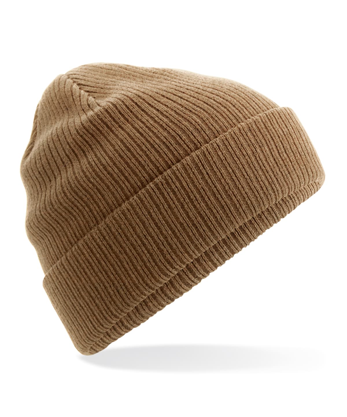 Organic cotton beanie — Size One size, Colour Biscuit