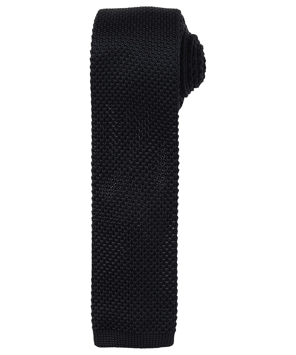 Slim knitted tie — Size One size, Colour Black