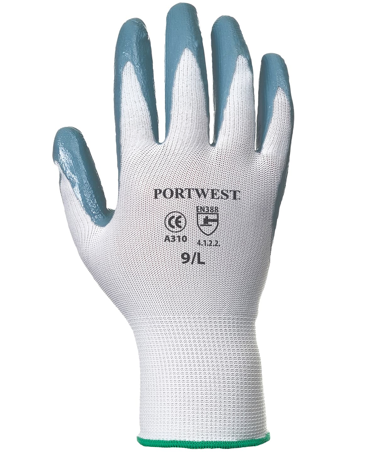 Flexo grip nitrile glove (A310) — Size L, Colour Grey