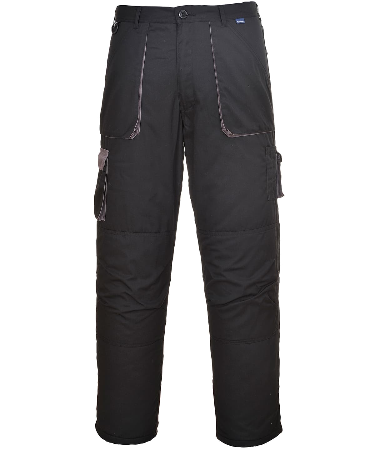Portwest Texo contrast trousers (TX11) — Size 2XL, Colour Black/Grey