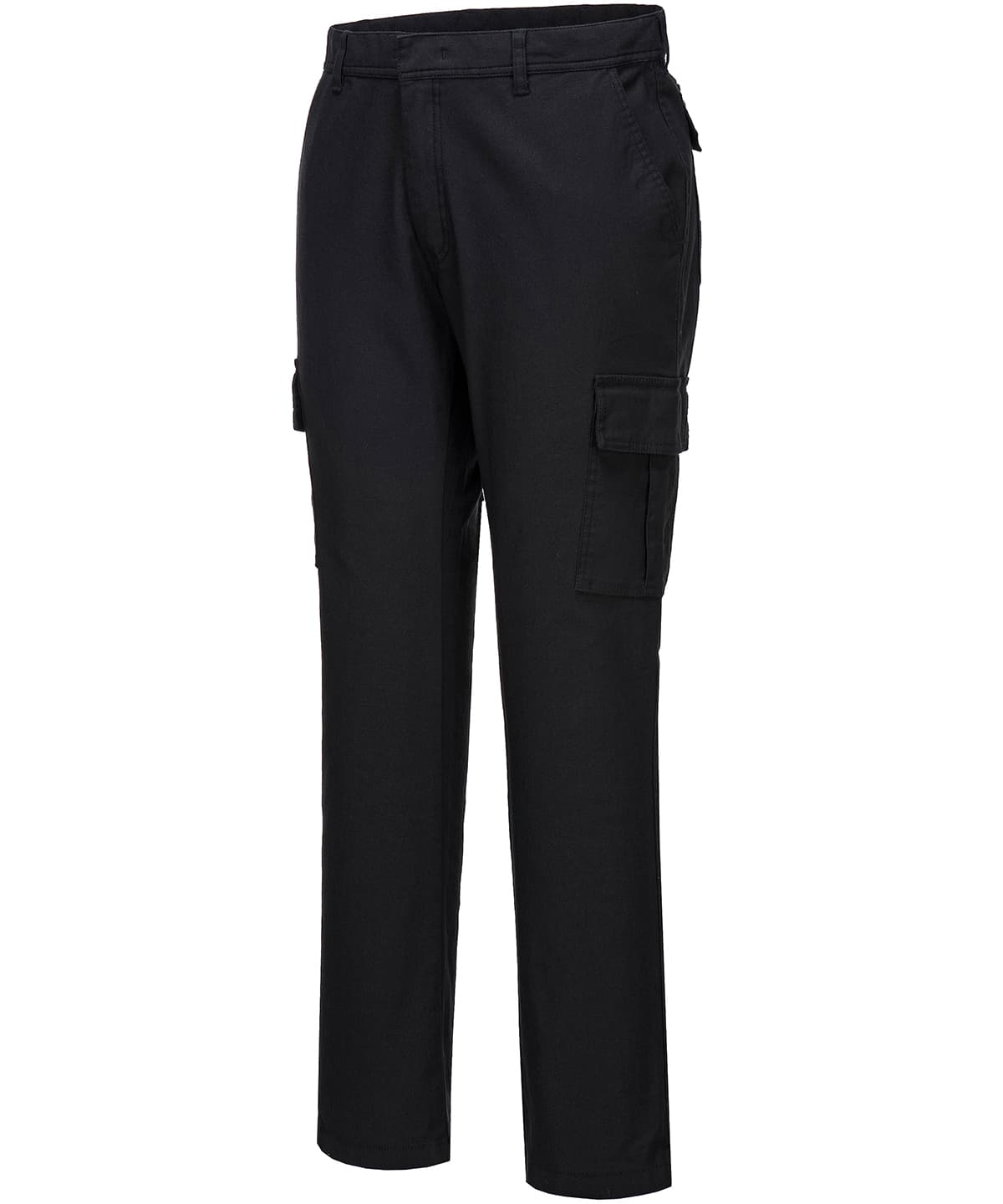 Stretch slim combat trousers (S231) slim fit — Size 30R, Colour Black