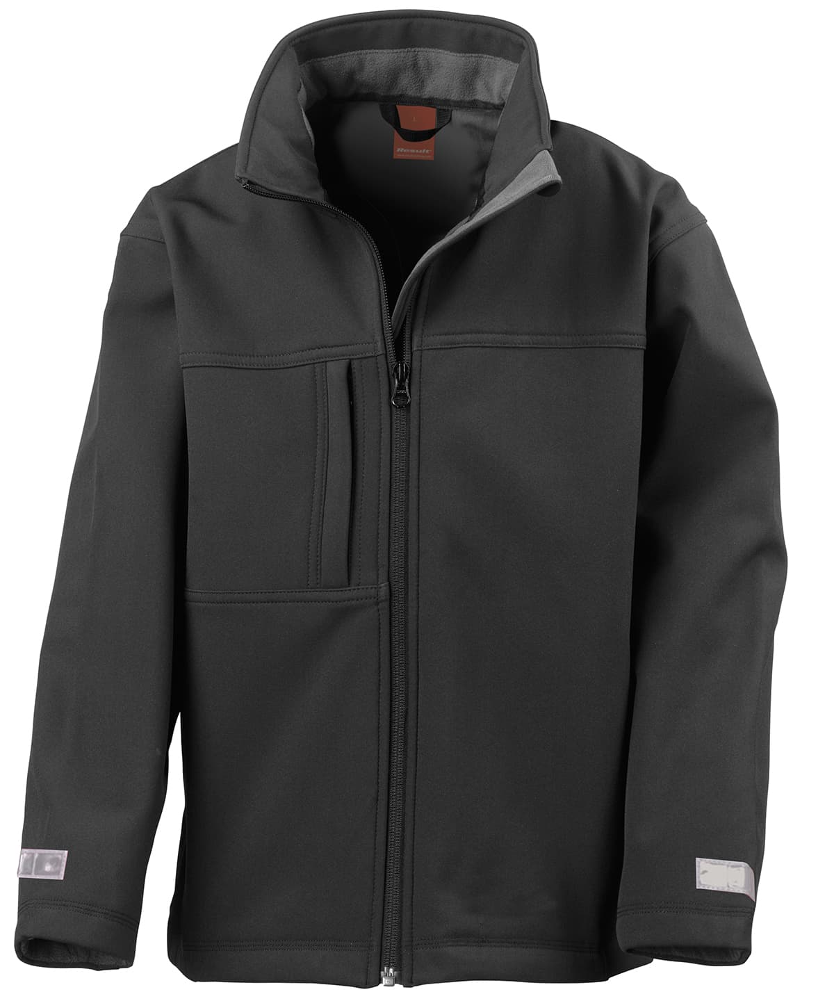 Junior classic softshell 3-layer jacket — Size 2XL, Colour Black