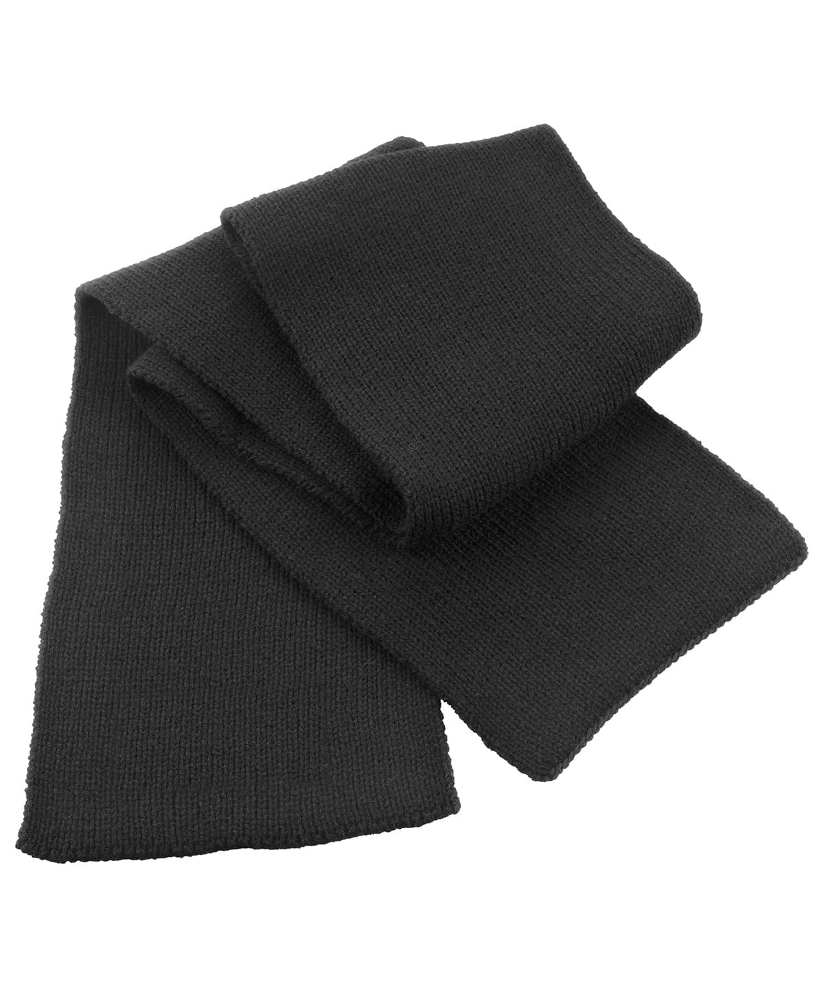 Classic heavy knit scarf — Size One Size, Colour Black
