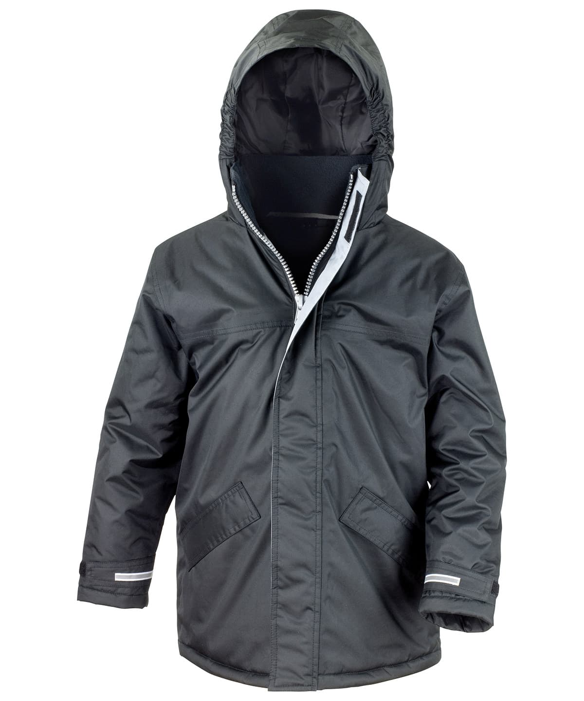 Core junior channel parka — Size 2XL, Colour Black