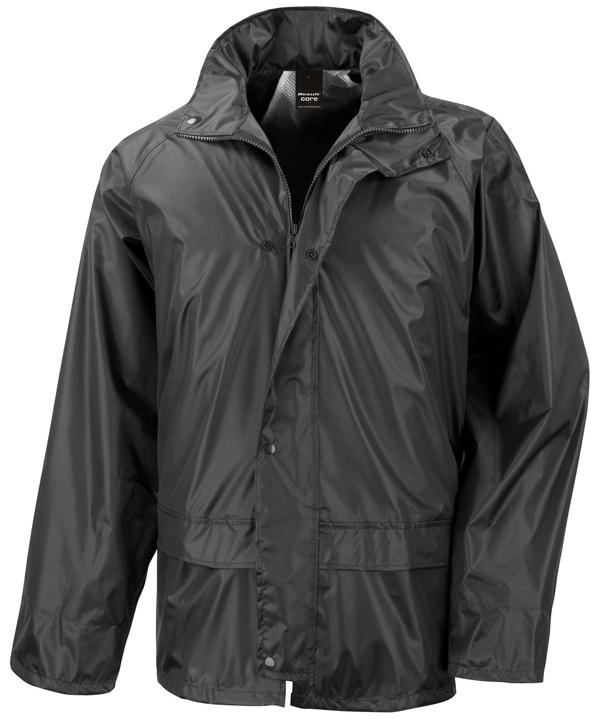 Core rain jacket — Size 2XL, Colour Black
