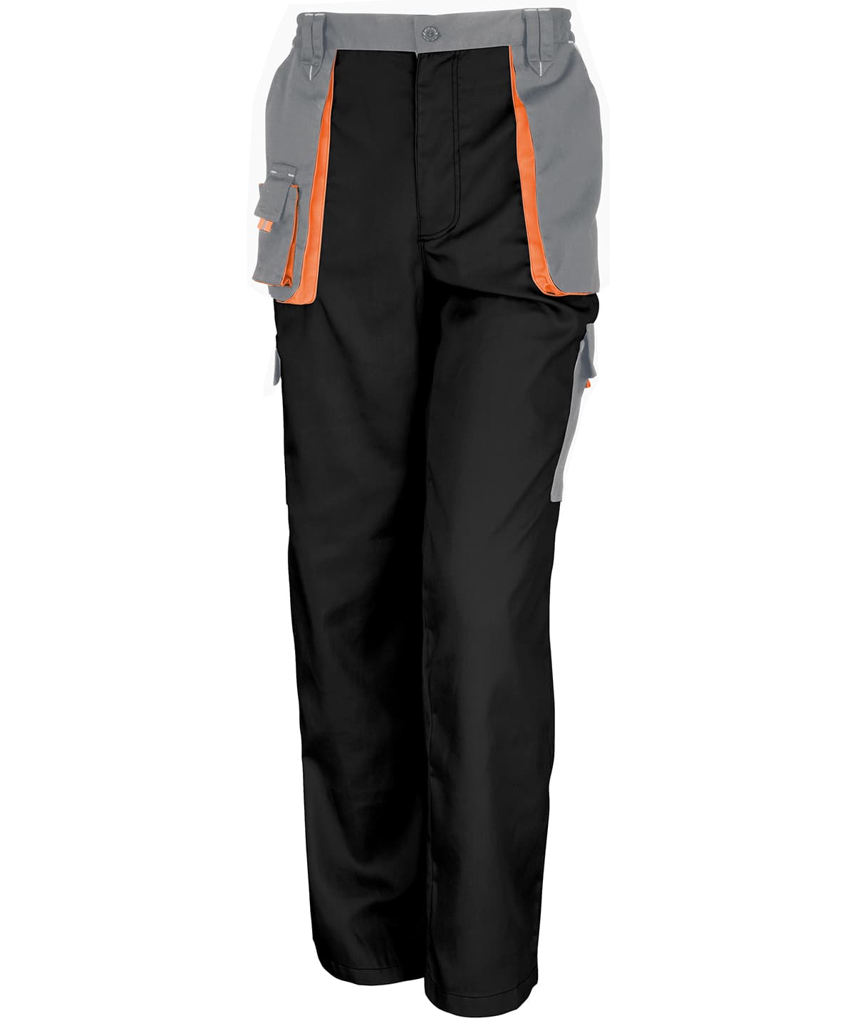 Work-Guard lite trousers — Size 2XL, Colour Black/Grey/Orange