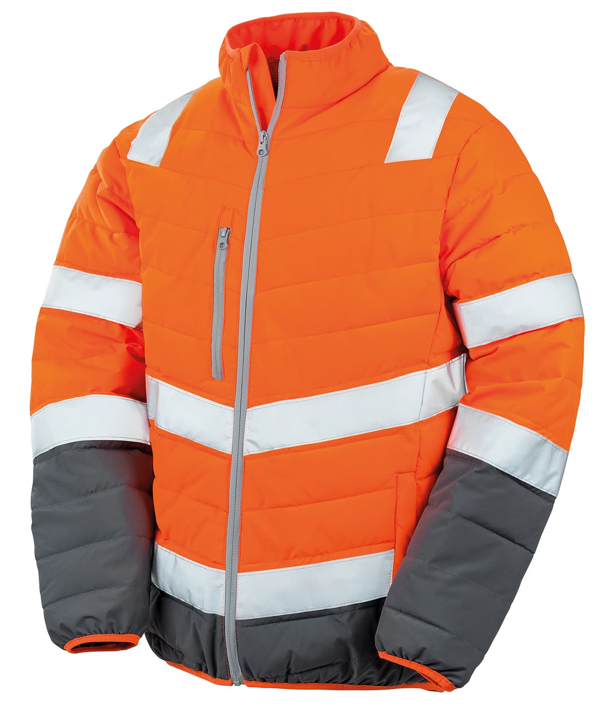 Soft padded safety jacket — Size 2XL, Colour Fluorescent Orange