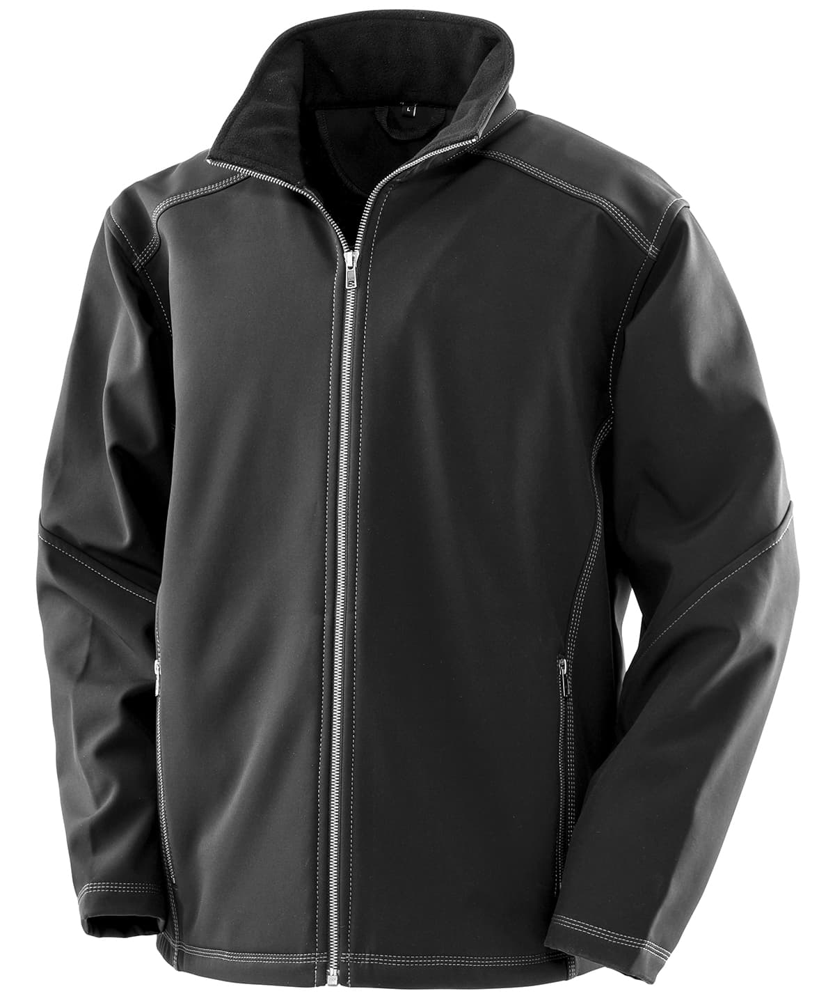 Treble stitch softshell — Size 2XL, Colour Black