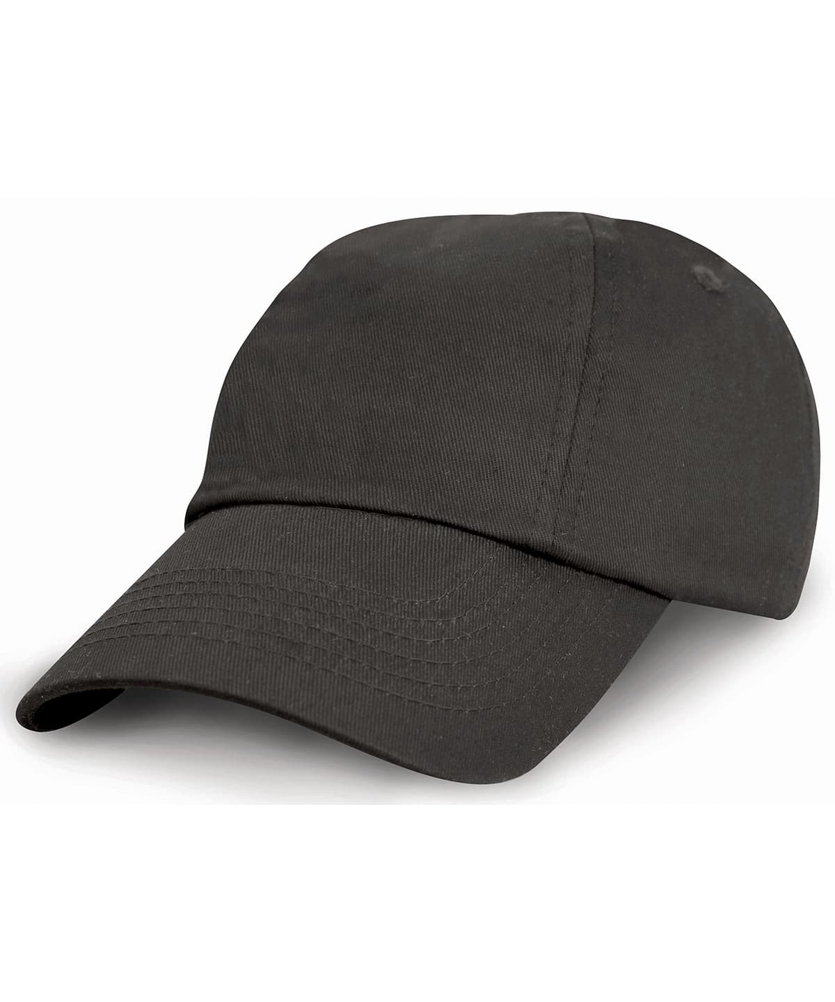 Junior low-profile cotton cap — Size One Size, Colour Black
