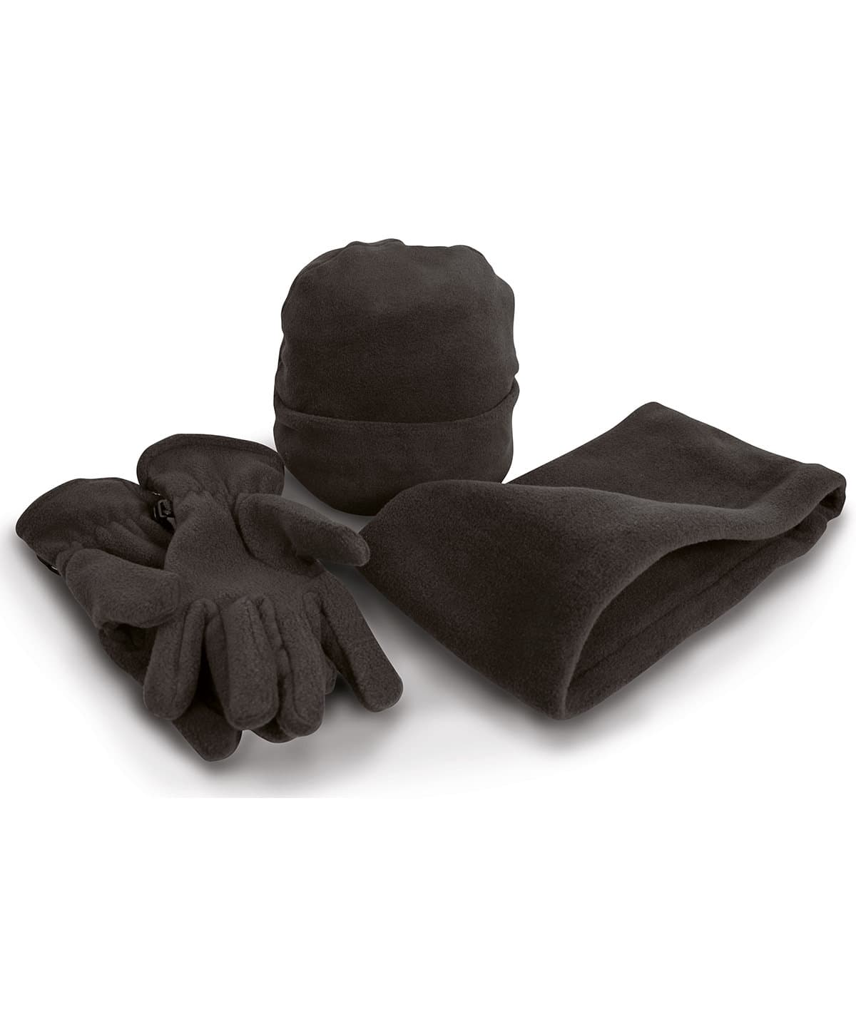 Polartherm™ fleece accessory set — Size L, Colour Black