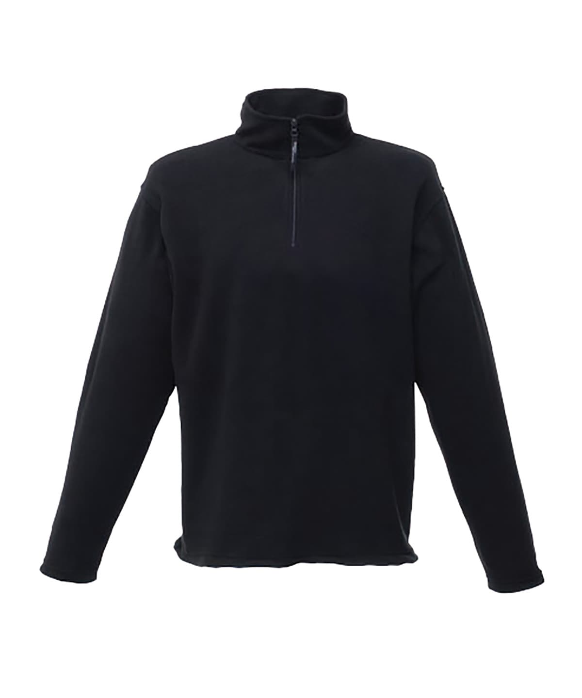 Zip-neck microfleece — Size 2XL, Colour Black