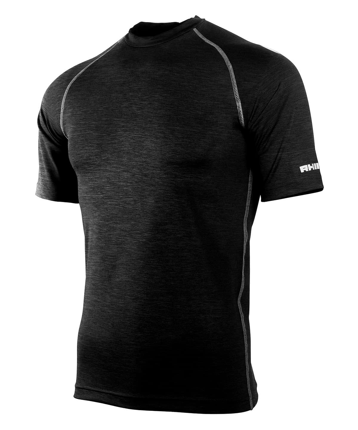 Rhino baselayer short sleeve — Size 2XL, Colour Black Heather