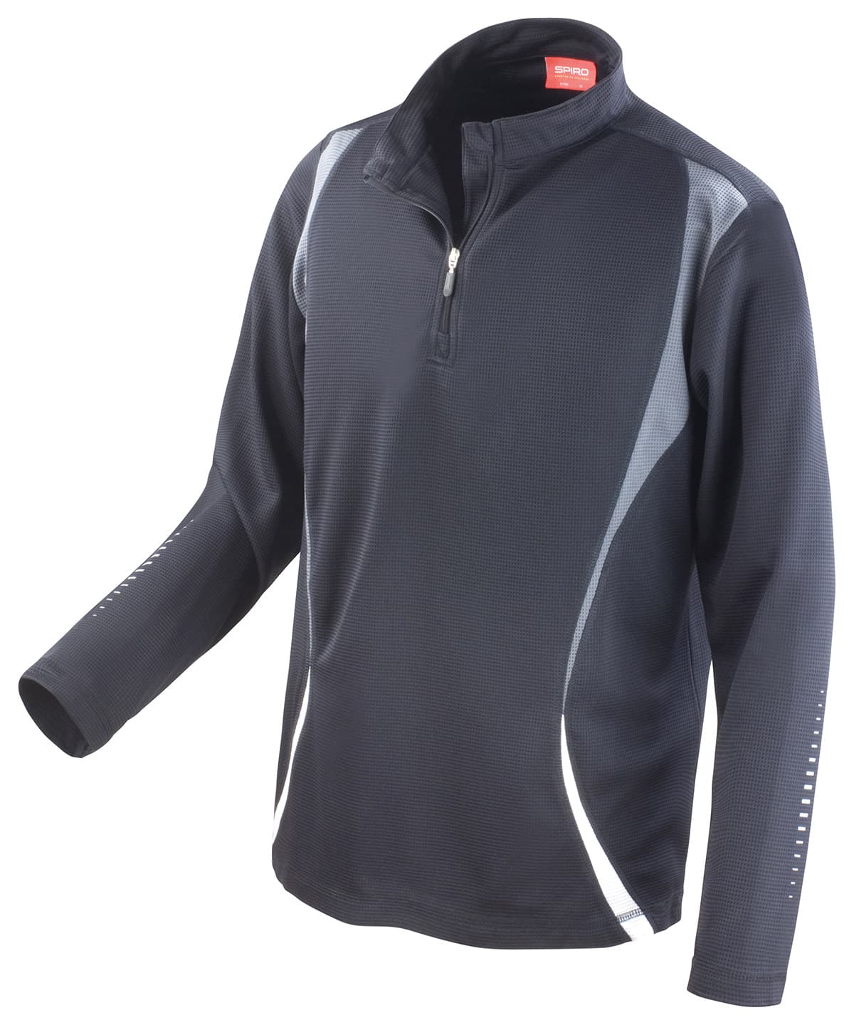 Spiro trial training top — Size 2XL, Colour Black/Grey/White