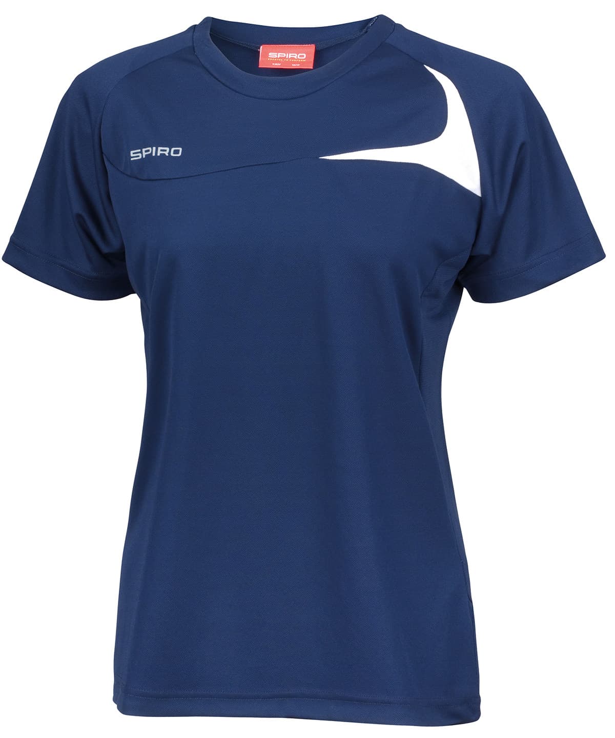 Women's Spiro dash training shirt — Size L, Colour Navy/White