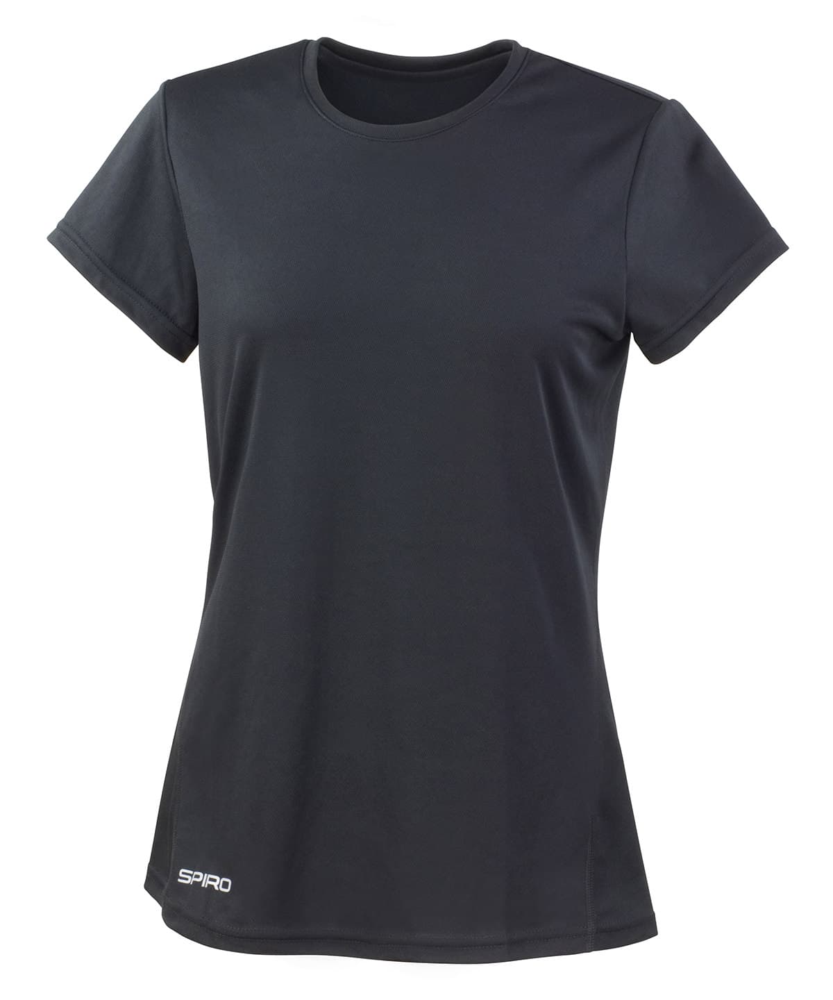 Women's Spiro quick-dry short sleeve t-shirt — Size L, Colour Black