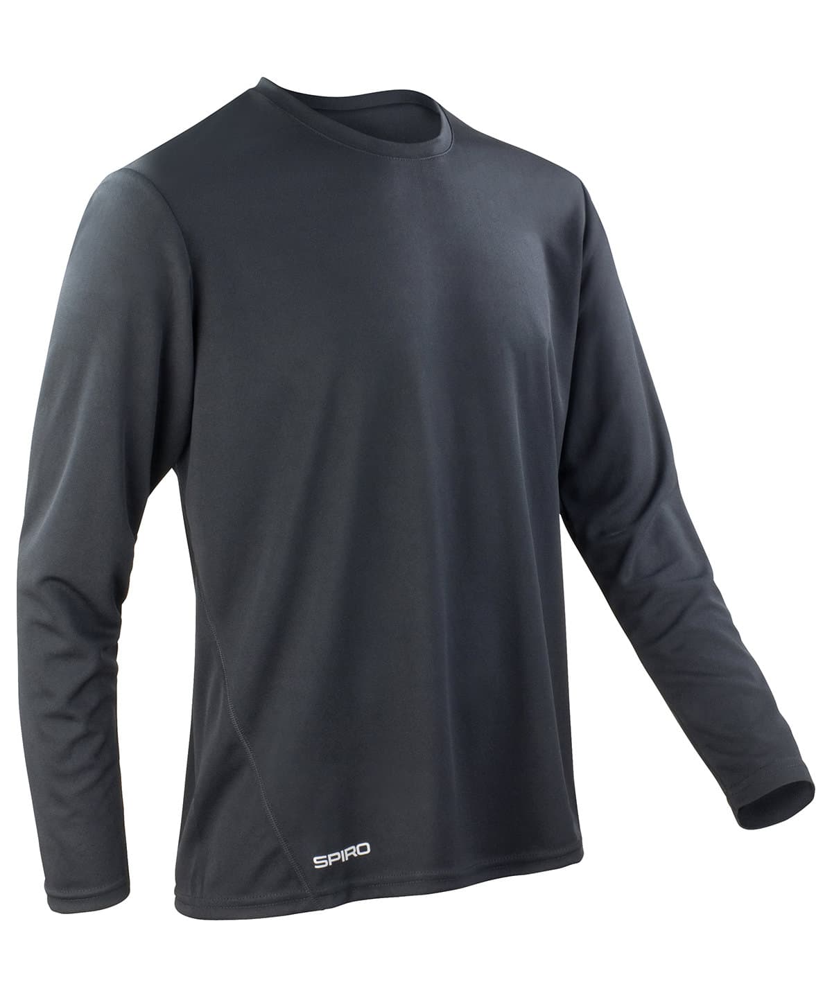 Spiro quick-dry long sleeve t-shirt — Size 2XL, Colour Black