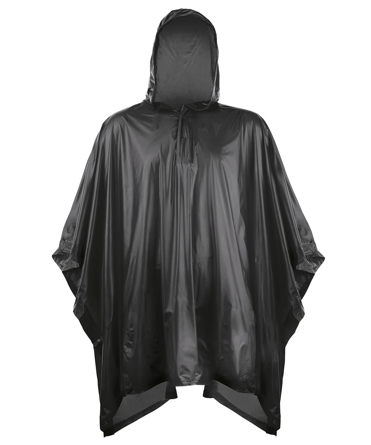 Kids plastic poncho — Size One Size, Colour Black