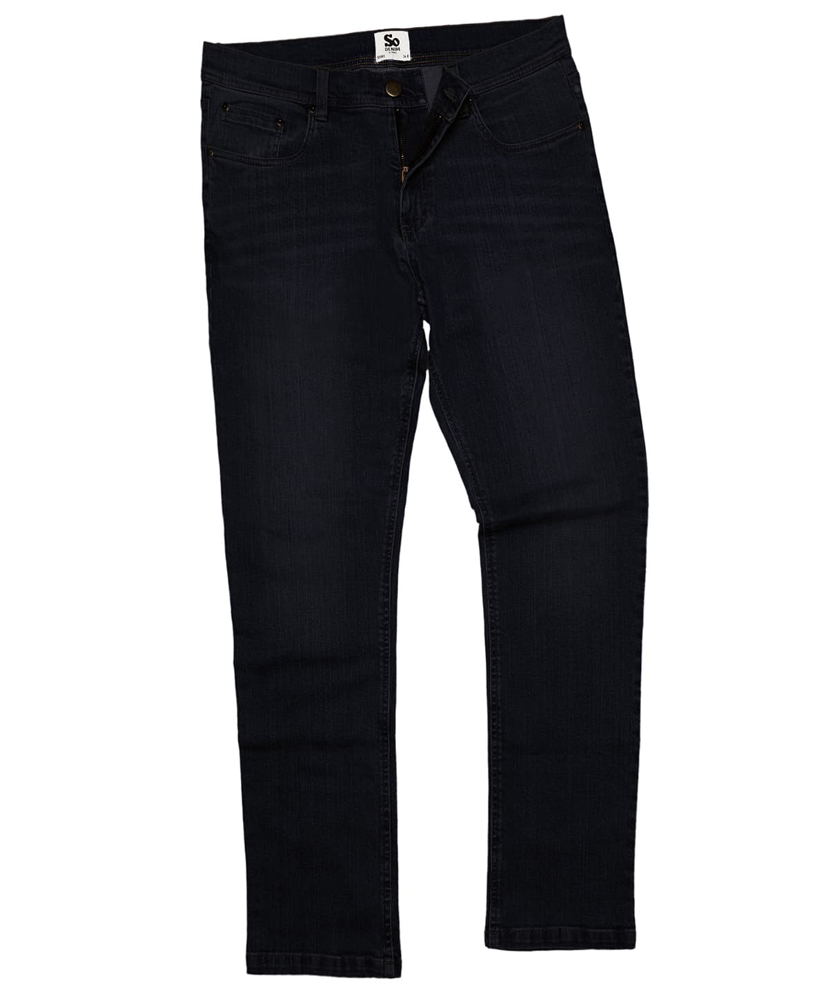 Leo straight jeans — Size 28L, Colour Black