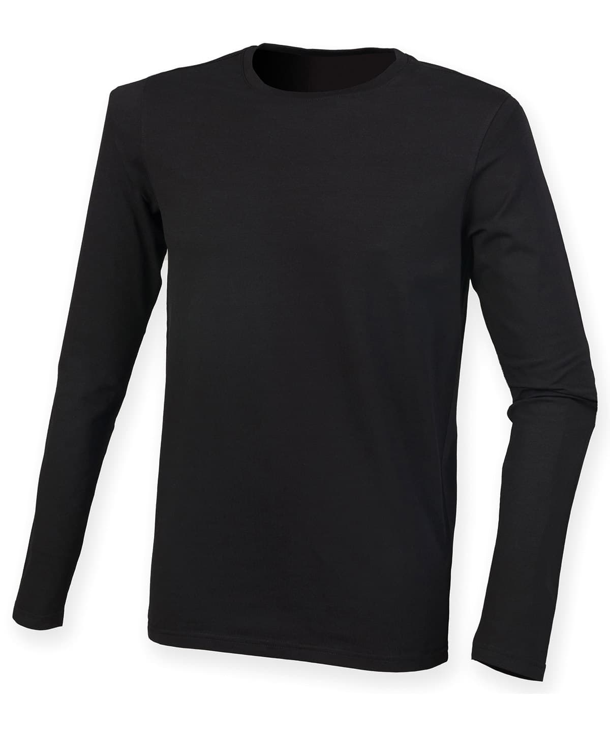 Feel good long sleeved stretch t-shirt — Size 2XL, Colour Black