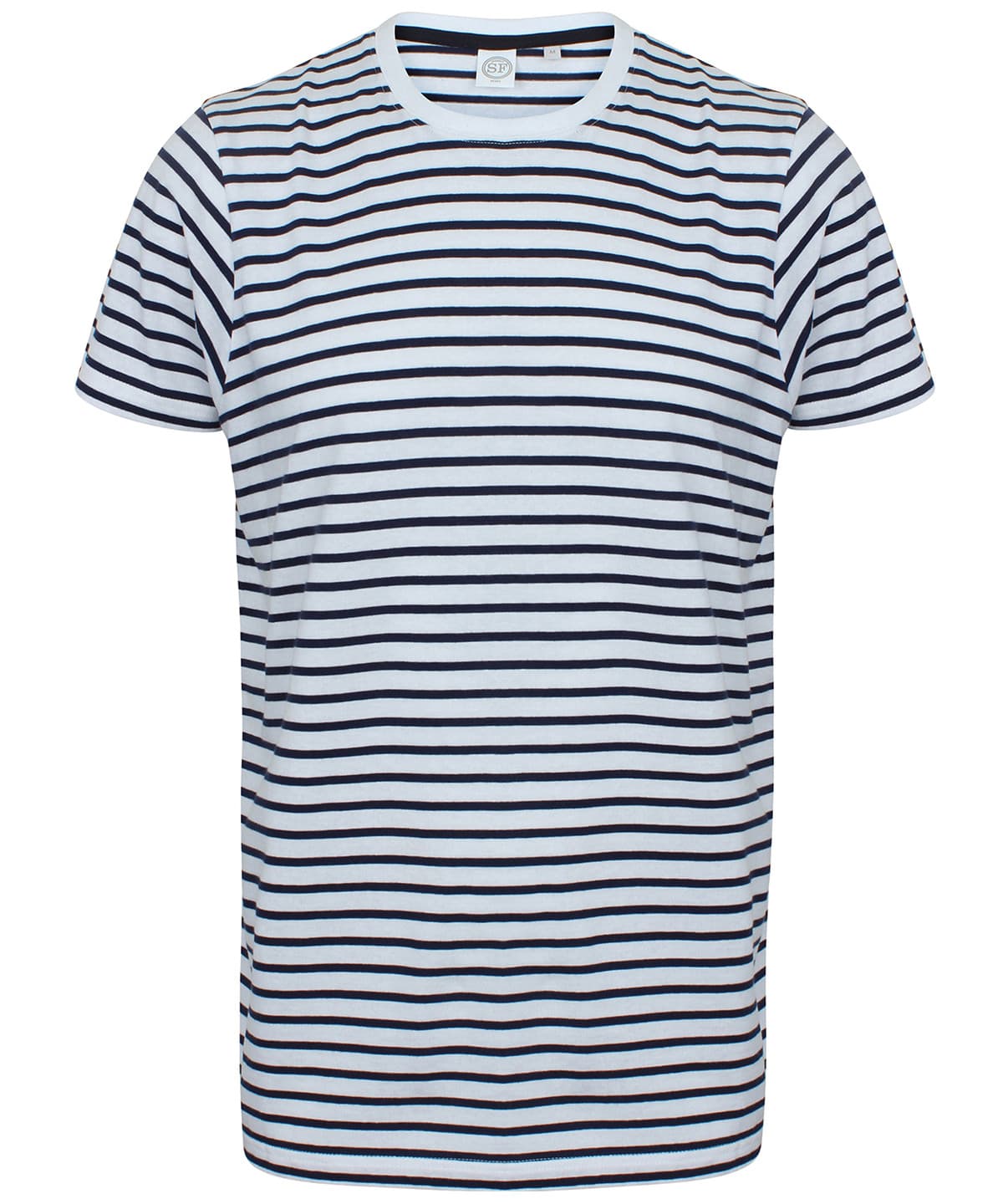 Unisex striped T — Size 2XL, Colour White/Oxford Navy