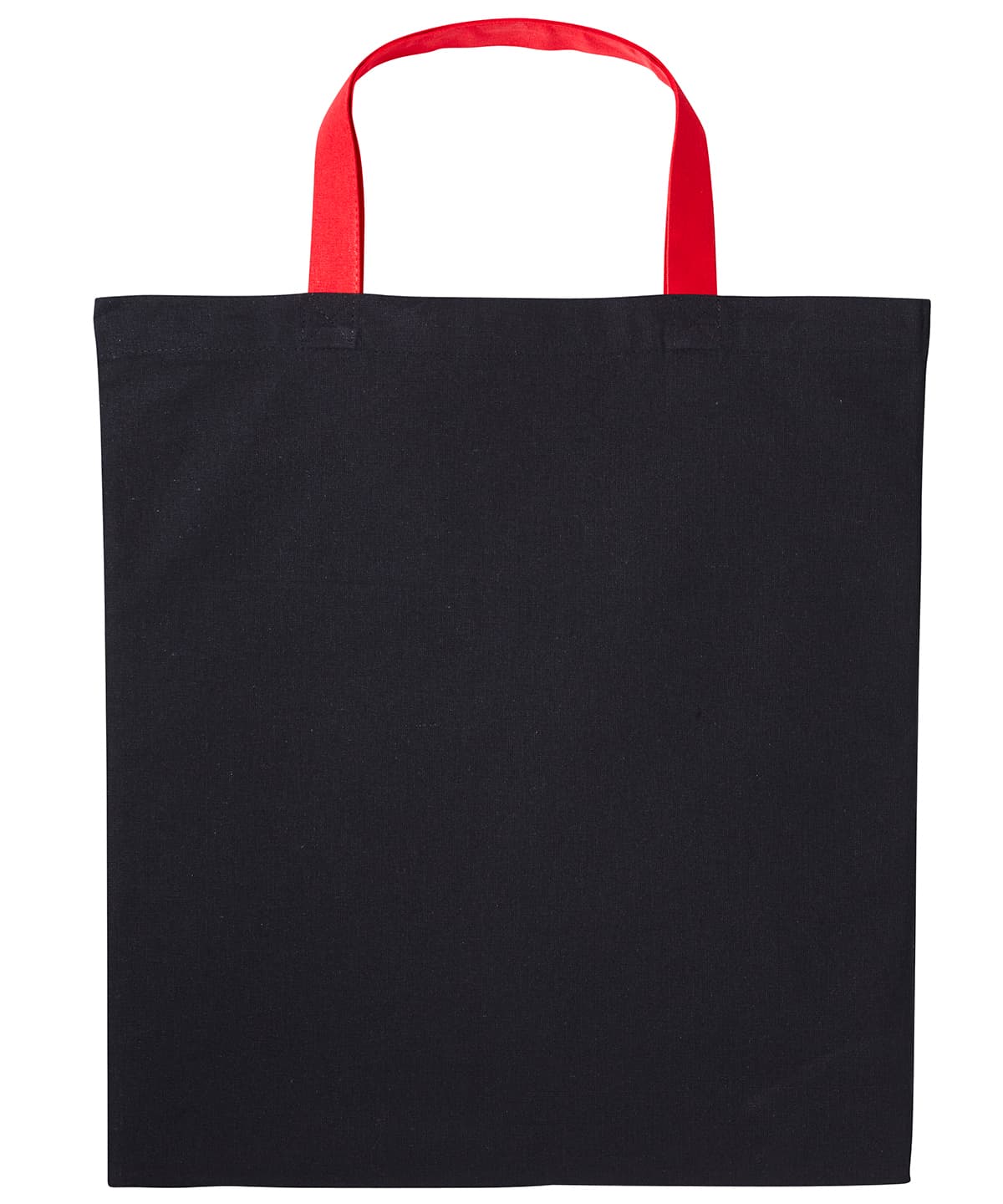 Varsity cotton shopper short handle — Size One Size, Colour Black/Fire Red