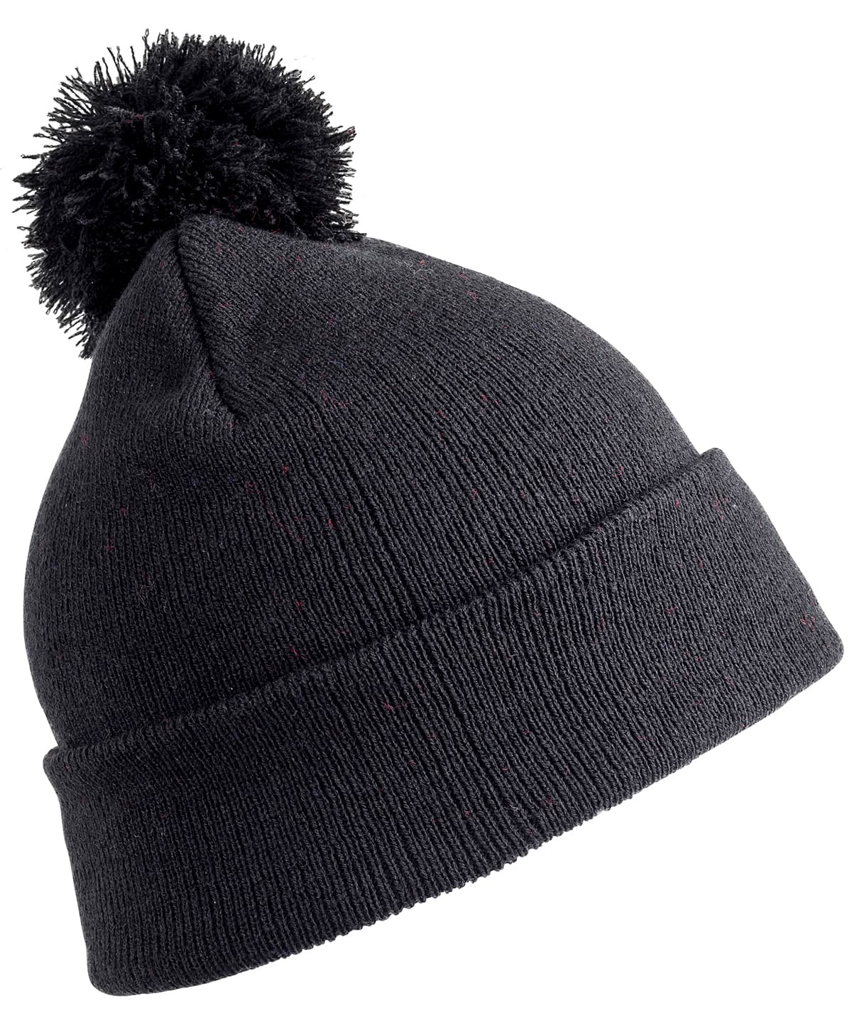 Junior pom pom beanie — Size One Size, Colour Black