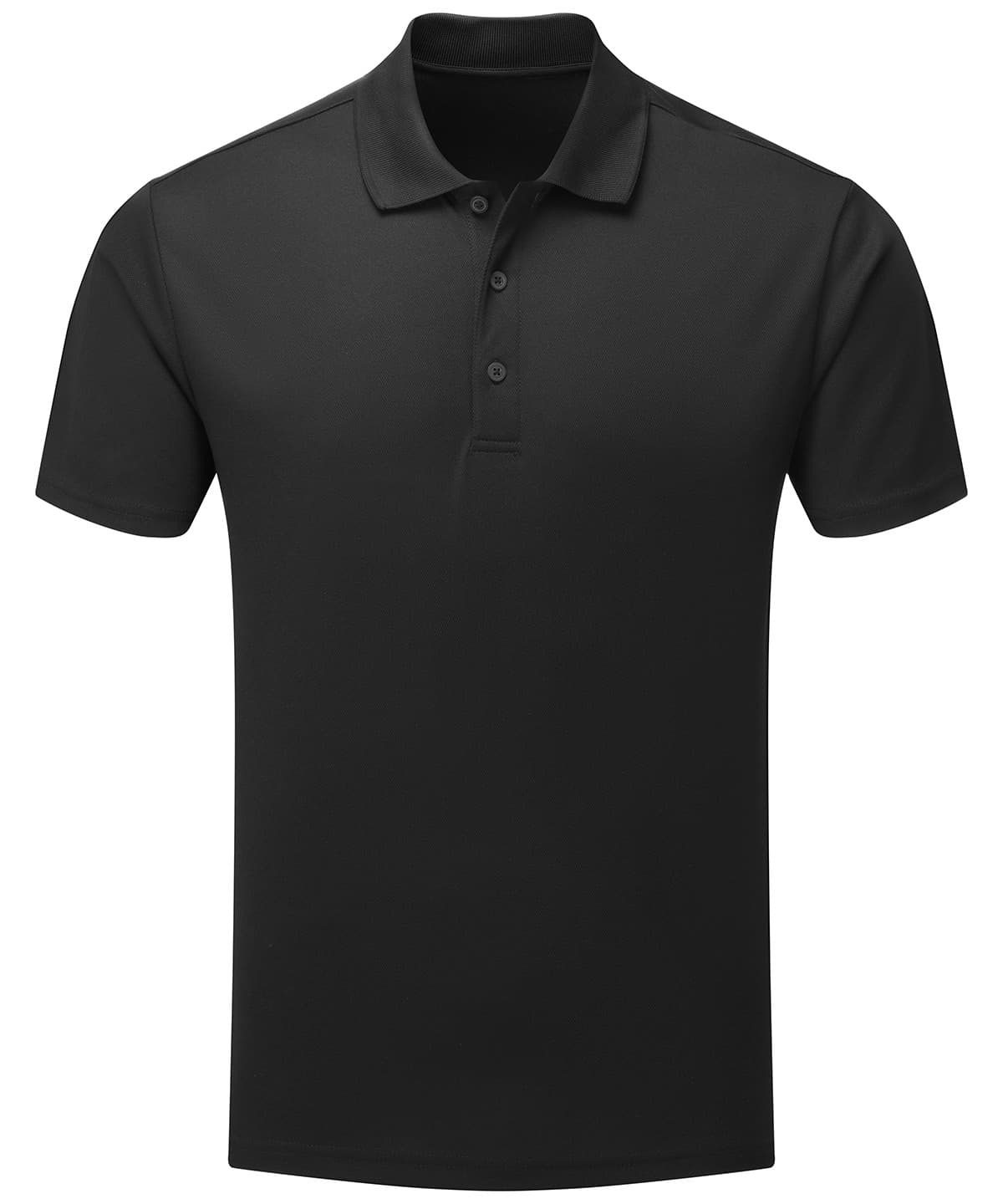 Men’s Spun Dyed Recycled Polo Shirt — Size 2XL, Colour Black
