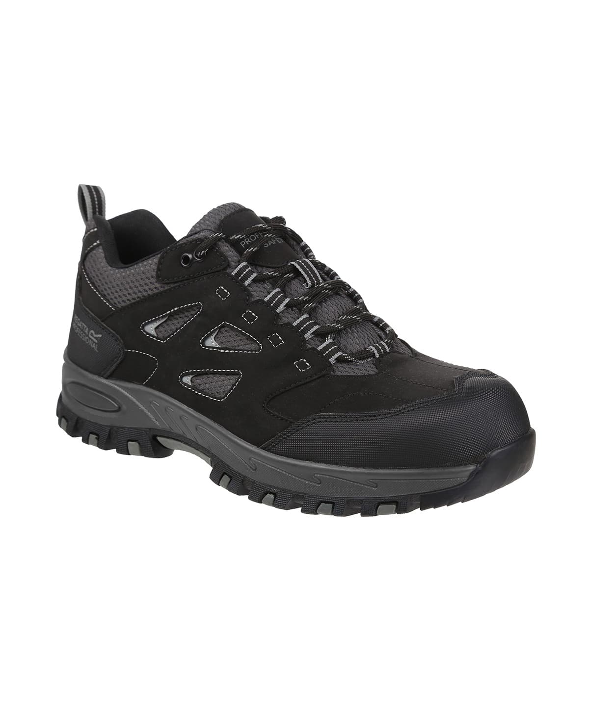 Mudstone S1P safety trainers — Size 10, Colour Black/Granite