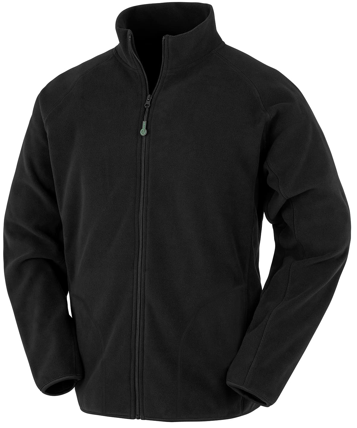 Recycled microfleece jacket — Size 2XL, Colour Black