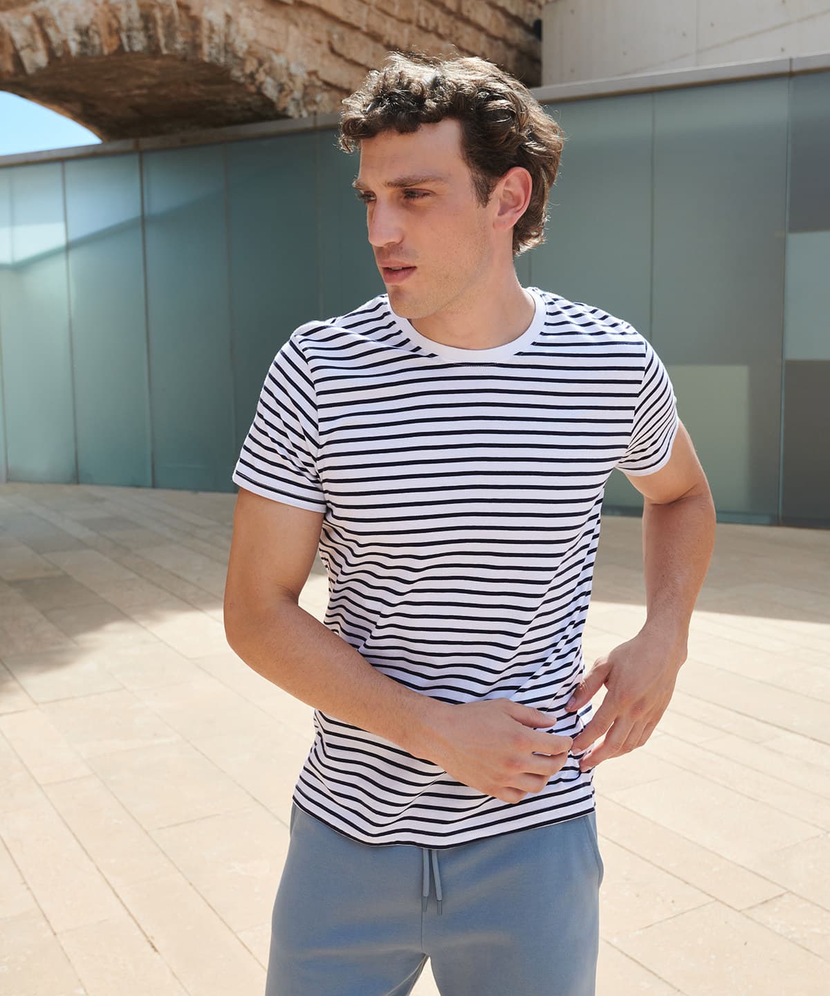 Unisex striped T
